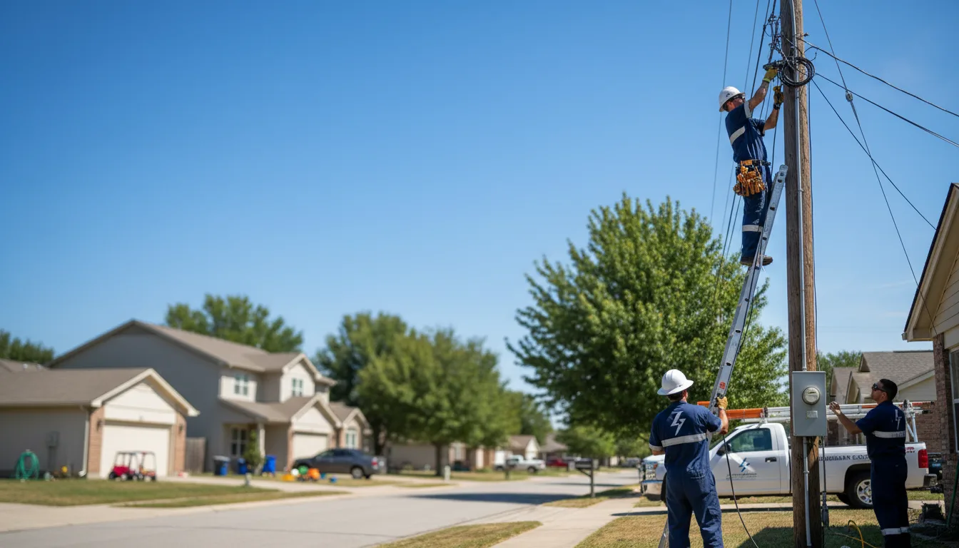Residential electrician providing installation services in Sharon, ND
